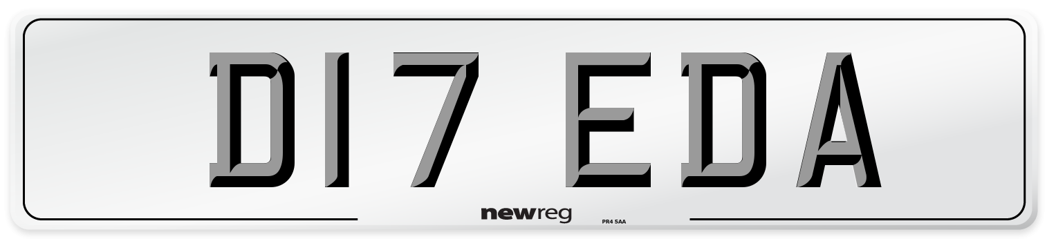 D17 EDA Number Plate from New Reg
